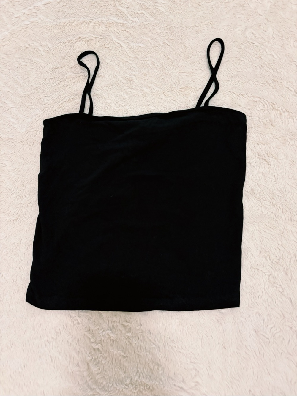 Basic Black Spaghetti Strap Tank Top
